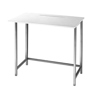 Urban Lifestyle No Tools Assembly Folding Desk with Tablet Slot, White