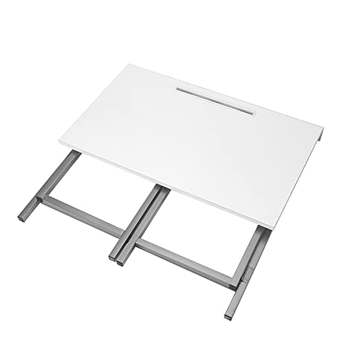 Urban Lifestyle No Tools Assembly Folding Desk with Tablet Slot, White