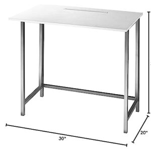 Urban Lifestyle No Tools Assembly Folding Desk with Tablet Slot, White