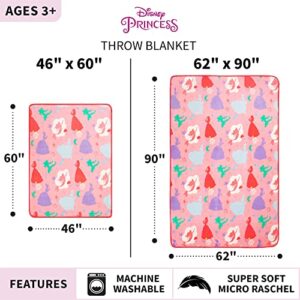 Franco Kids Bedding Super Soft Plush Throw Blanket, 46 in x 60 in, Disney Princess