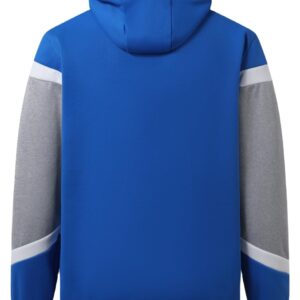 LQHHYLYX Mens Hoodie Multicolor Panel Sweatshirt Fleece Long Sleeve Sports Tops (Medium, Blue)