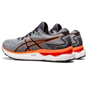 ASICS Men's GEL-NIMBUS 24 Running Shoes, 9, SHEET ROCK/SHOCKING ORANGE