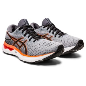 ASICS Men's GEL-NIMBUS 24 Running Shoes, 9, SHEET ROCK/SHOCKING ORANGE