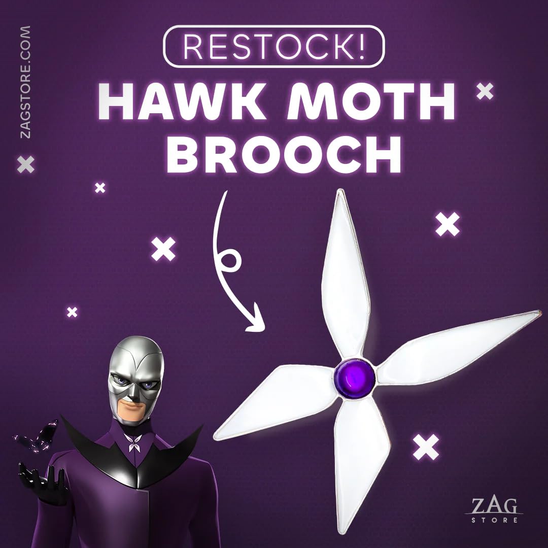 ZAG STORE - Miraculous Ladybug - Hawk Moth Brooch