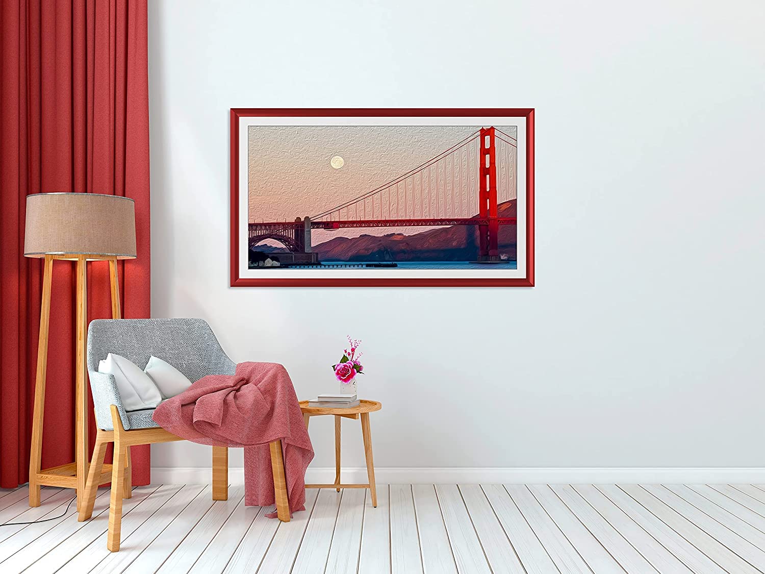 Frame My TV Deco TV Frames Alloy Prismatic - Candy Red Bezel Compatible ONLY with Samsung The Frame TV (32", Fits 2021-2024 Frame TV)