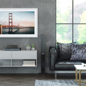 Frame My TV Deco TV Frames Alloy Prismatic - Pure White Bezel Compatible ONLY with Samsung The Frame TV (32", Fits 2021-2024 Frame TV)