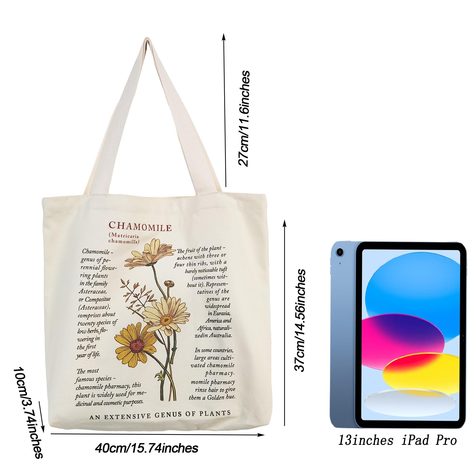 BROADREAM Canvas Tote Bag Aesthetic - Zippered Book Tote Bag with Interior Pocket by Cute Shoulder Tote Bags for Women Shopping & Travel - Best Gift for Teacher Mom Friendship Wife Classmate Birthday