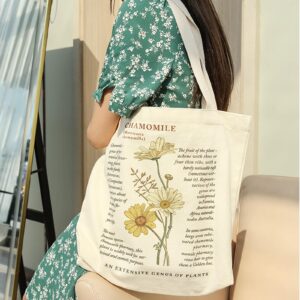 BROADREAM Canvas Tote Bag Aesthetic - Zippered Book Tote Bag with Interior Pocket by Cute Shoulder Tote Bags for Women Shopping & Travel - Best Gift for Teacher Mom Friendship Wife Classmate Birthday