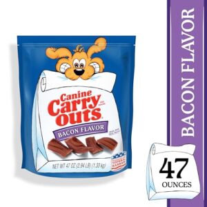 Canine Carry Outs Dog Treats, Bacon Flavor, 47 Ounce, Made with Real Bacon