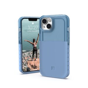 urban armor gear [u by uag designed for iphone 13 case blue cerulean dip slim lightweight stylish trendy translucent shock absorbing antimicrobial modern protective phone cover, [6.1 inch screen]