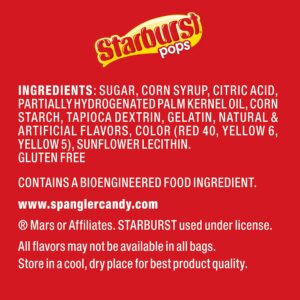 Spangler Candy Starburst Filled Lollipops 7.6 Oz Bag - 2 pack, Pink, Yellow, Orange, Red, 7.6 Ounce (Pack of 2)