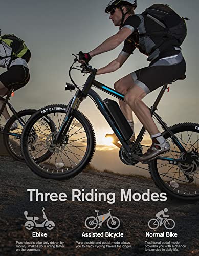 TotGuard Electric Bike for Adults, 26'' Ebike with Peak 500W Motor, Up to 50 Miles Electric Mountain Bike with Lockable Suspension Fork, Eletric Bicycle with 36V 374Wh Battery, 21 Speed, LCD Display