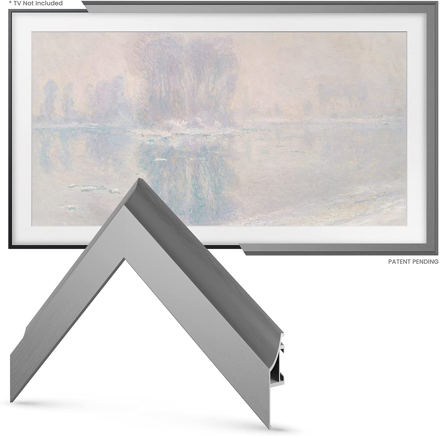 Frame My TV Deco TV Frames Alloy Scoop - Graphite Bezel Compatible ONLY with Samsung The Frame TV (32", Fits 2021-2024 Frame TV)