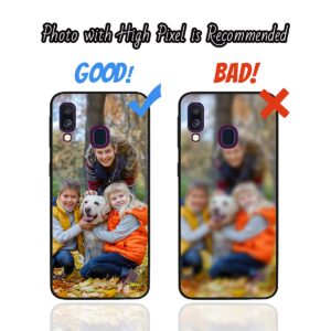 Custom Phone Case for Samsung Galaxy A40, Multi-Photo case Anti-Scratch TPU Case Thin Case Soft Protective Case Personalized Customized Case Anniversary Xmas Birthday Present, Black