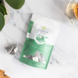 Decaf Oolong Tea Bags, Decaffeinated Hot or Cold Brew, Smoky, Woodsy, Nutty Notes Delicate Toasty Finish - 20 Decaf Oolong Tea Bags