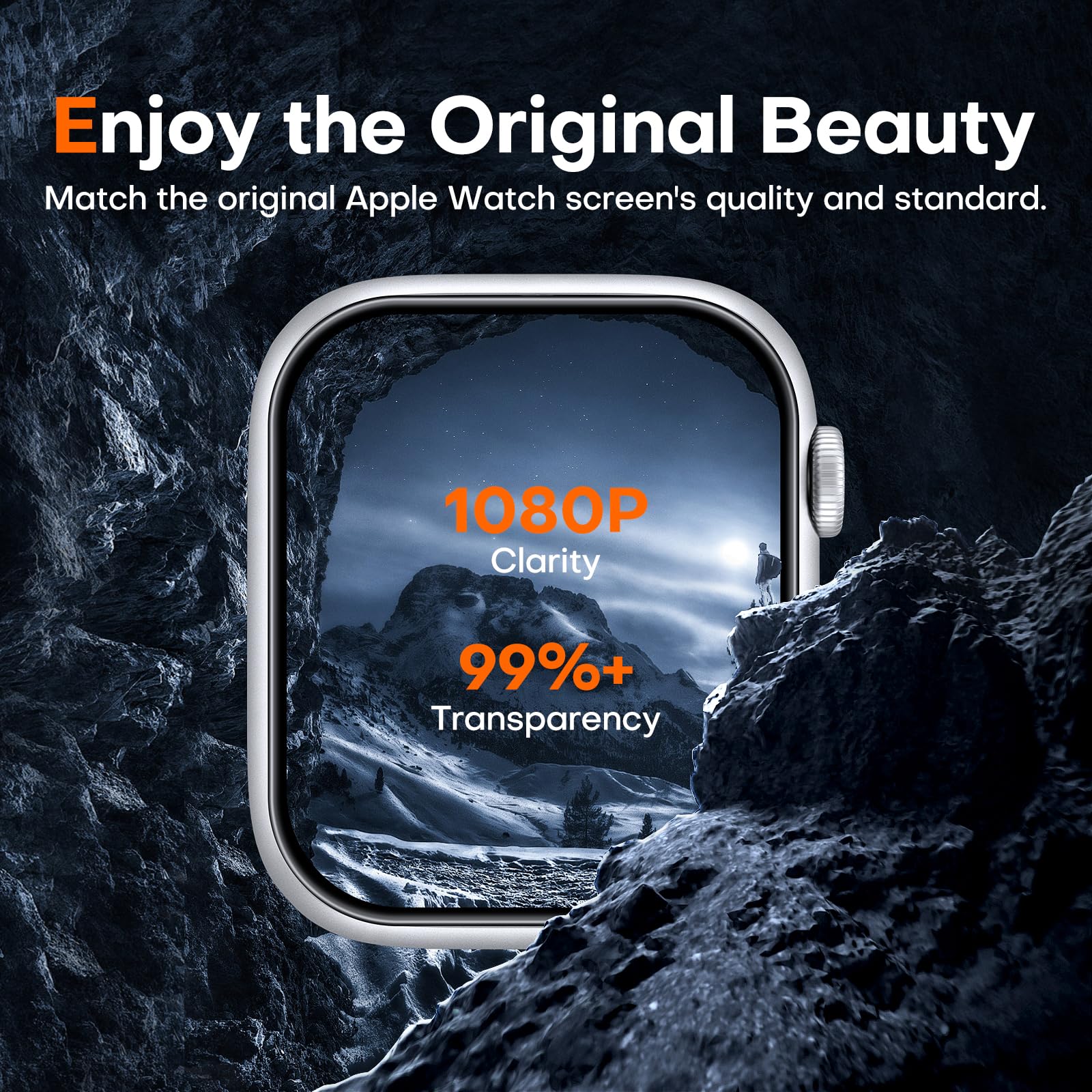 [8 pack] LϟK Designed for Apple Watch Series 9/8/7 Screen Protector 45mm- [Anti-Scratch+Self-Healing+Ultra-Thin+ 0 Bubble] HD TPU Flexible Film for iWatch S9 45mm 2023