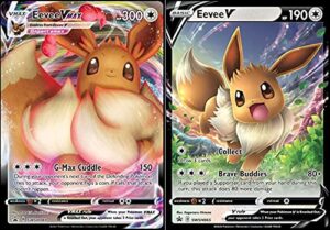 eevee vmax & v - black star promo - card lot - swsh065 / swsh087 - holo rare