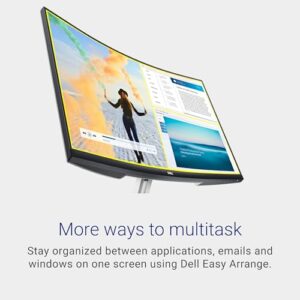 Dell S3222HN Curved Monitor - 31.5-inch FHD (1920x1080) 75Hz 4Ms 1800R Curved Display, HDMI Connectivity, AMD FreeSync Technology, Tilt Adjustability - Silver