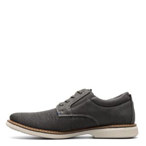 Nunn Bush Mens Otto Plain Toe Knit Lace Up with Lightweight Sole Oxford, Grey, 10.5 Wide US