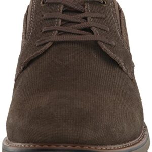 Nunn Bush Men's Otto Plain Toe Oxford Leather Lace Up with Lightweight Sole, Mocha, 11 Wide