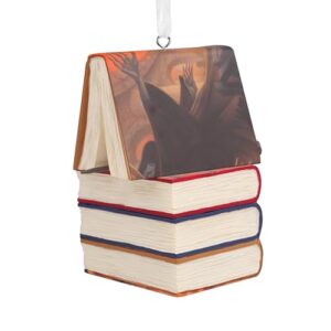 Hallmark Harry Potter Stacked Books with Wand Christmas Ornament,Resin, 2.23 x 2.75 x 2.28 inches, (0002HCM9130)