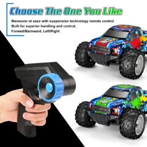 DOUBLE E Ford Raptor F150 Remote Control Car 20km/h 4WD RC Car with Rechargeable Battery Headlights High Speed Off Road Monster Trucks for Boys Girls Kids, Green