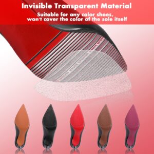 16 Pack Sole Protector for High Heel Shoes Red Bottom Sole Sticker Crystal Clear Sole Guard Protectors Anti Slip 16 Sheets for 8 Pairs of Shoes Wear Resistant