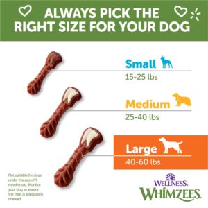 WHIMZEES by Wellness Long lasting Dog Chews Value Box: All Natural Grain Free Treats to Help Clean Teeth & Reduce Plaque & Tartar - for Dogs 40-60 Lbs - 24 Count