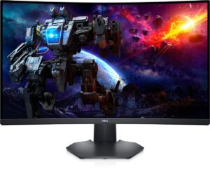 dell s3222dgm 31.5-inch qhd 2560 x 1440 led curved (1800r)165hz freesync gaming monitor