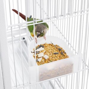 Yaheetech 54" Large Flight Bird Cage for Parrots Macaw Cockatiels Sun Parakeets Lovebird Green Cheek Conures African Grey Small Quaker Amazon Parrots with Rolling Stand, White