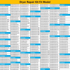 DV45H7000EW A2 DV42H5000EW A3 Parts Replacement for Samsung Dryer Roller Replacement Kit DC97-16782A Dryer Belt 6602-001655 Idler Pulley DC93-00634A Tension Spring for DV42H5200EW A3 DV48H7400EW A2