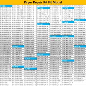 DV45H7000EW A2 DV42H5000EW A3 Parts Replacement for Samsung Dryer Roller Replacement Kit DC97-16782A Dryer Belt 6602-001655 Idler Pulley DC93-00634A Tension Spring for DV42H5200EW A3 DV48H7400EW A2