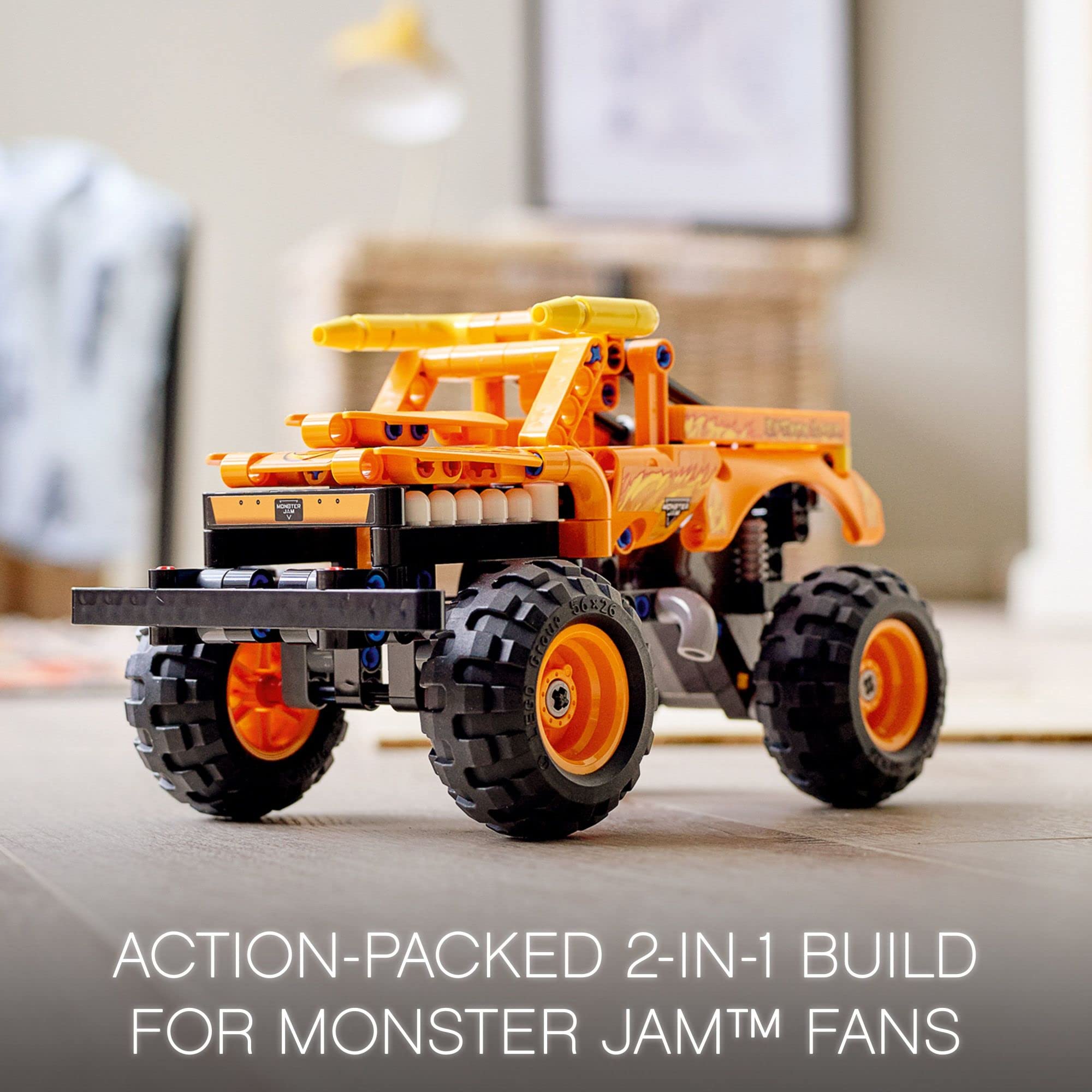 LEGO Technic Monster Jam El Toro Loco, 2 in 1 Pull Back Truck to Off Roader Car Toy 42135, Monster Truck and Race Car Building Toy, Construction Kit for Kids, Boys, Girls Age 7+ Years Old