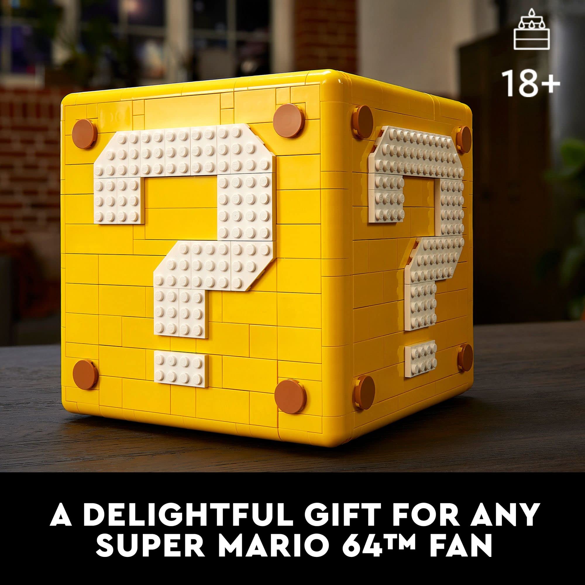 LEGO Super Mario 64 Question Mark Block 71395, 3D Model Set for Adults with 4 Microscale Game Levels: Peach’s Castle, Bob-omb Battlefield, Cool Mountain and Lethal Lava Trouble