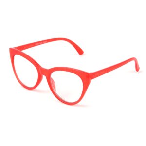 betsey johnson womens rhett blue light glasses reading glasses, shiny red, 62mm us