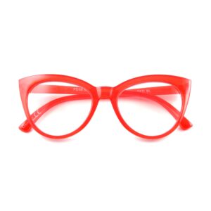 Betsey Johnson womens Rhett Blue Light Glasses Reading Glasses, Shiny Red, 62mm US