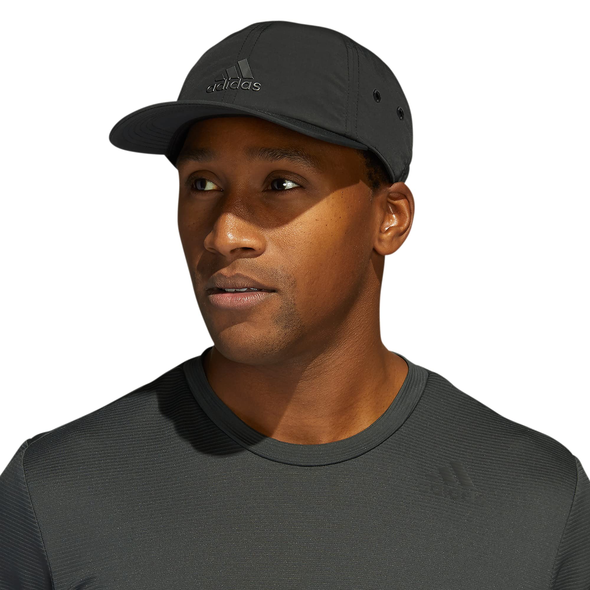 adidas Men's VMA Relaxed Fit Strapack Slight Precurve Brim Adjustable Hat, Black/Gunmetal/Carbon Grey, One Size