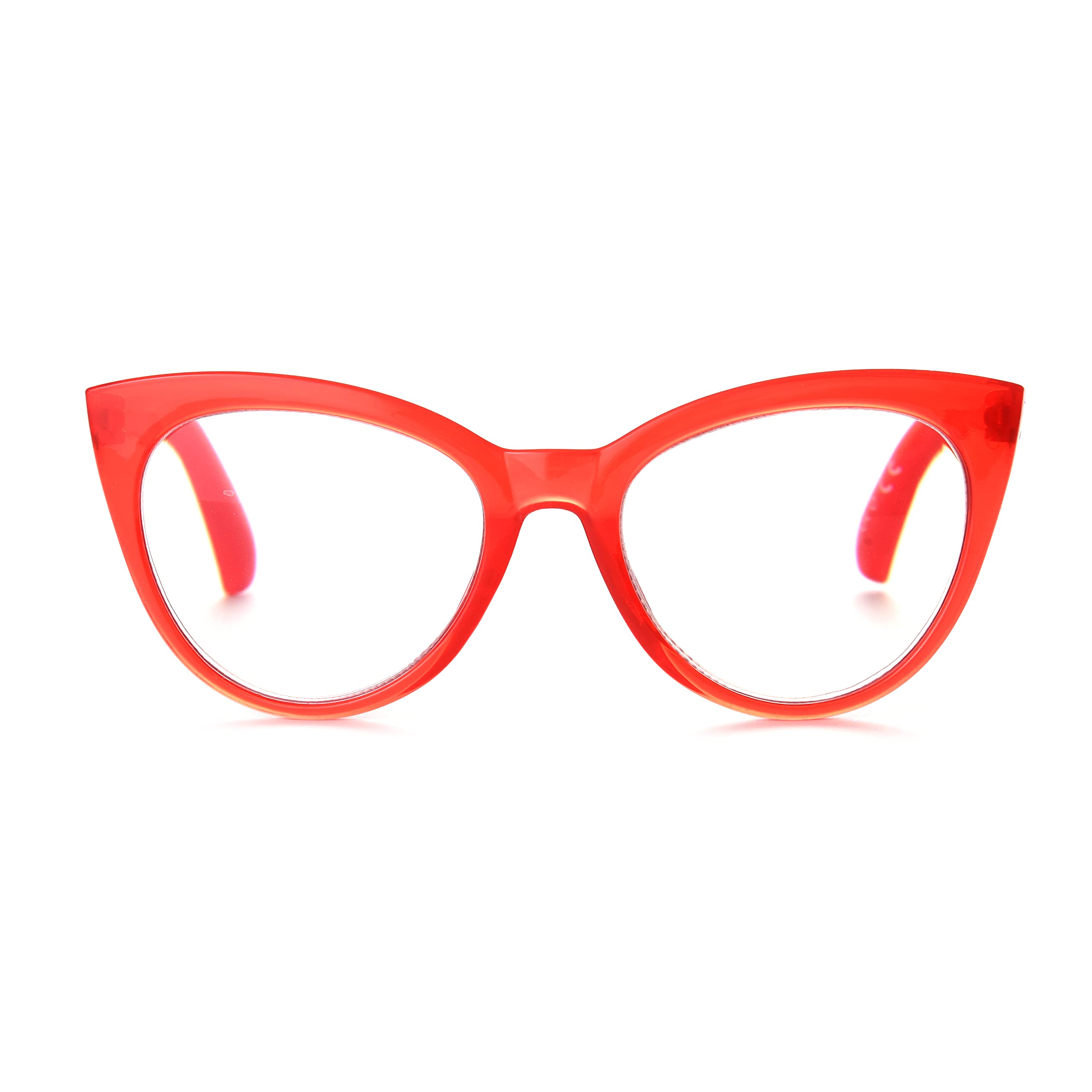 Betsey Johnson Women's Rhett Glasses Blue Light Glasses, Shiny Red, 62mm US