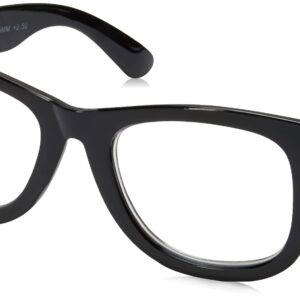 Betsey Johnson Thea Blue Light Glasses Reading Glasses, Shiny Black, 142mm US