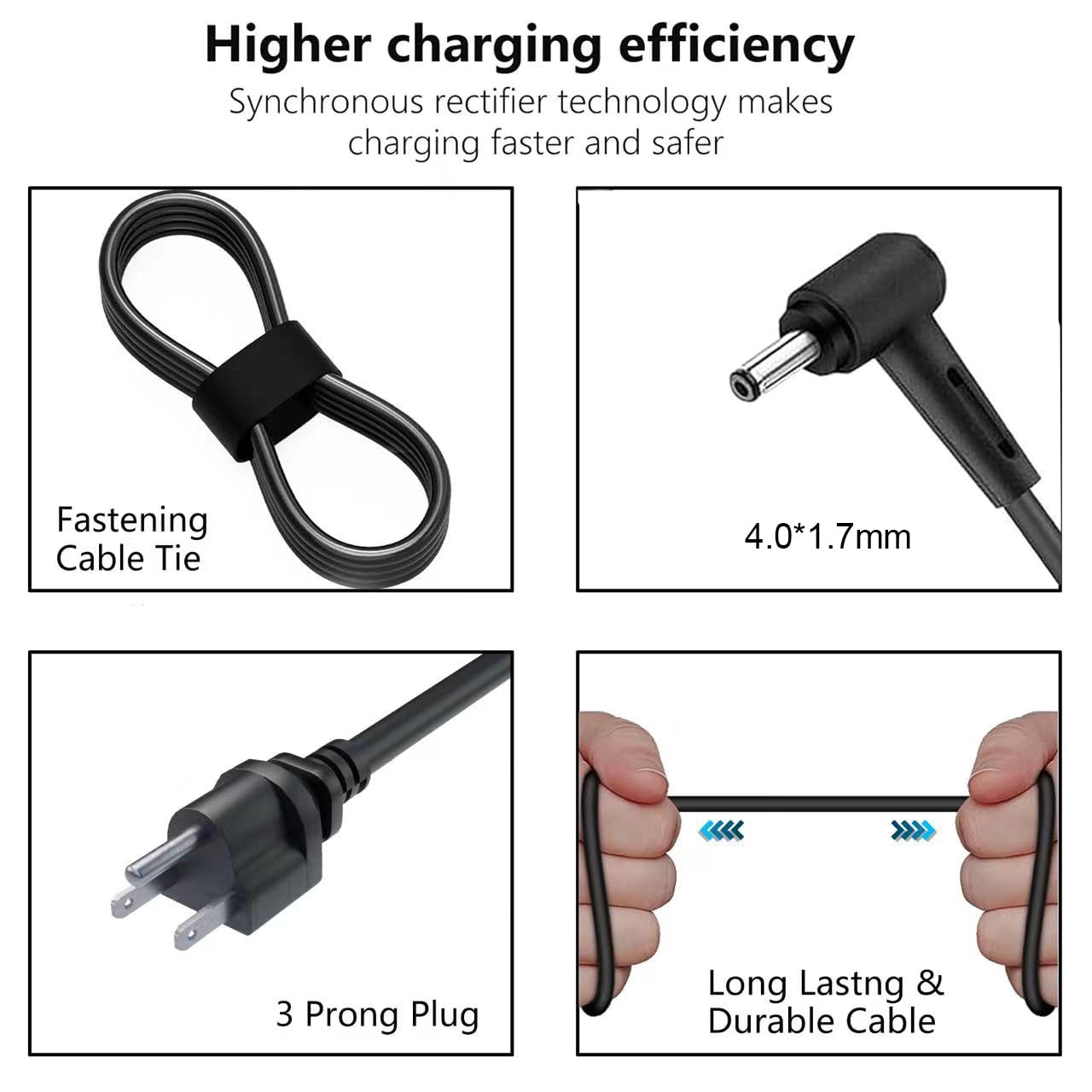 65W AC Charger for Lenovo Ideapad 3 5 Flex 5 4 6 11 14 15 Flex-14 Flex-15 Flex 5-1470 Ideapad 110 110s 310 320 330 330s 510 520 520 30s 710sYOGA 710 510 20V 3.25A Laptop Adapter Power Supply Cord