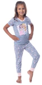 intimo barbie girls' unicorn barbie skipper shirt and pants jogger pajama set (4/5)