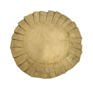 fikimos handmade jute firll placemats eco-frindly round woven for dining table wicker placemats size - 12" (1-piece)