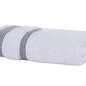 CASA COPENHAGEN Solitaire 6 Pieces Towel Set- Bright White, 600 GSM 2 Bath Towel 2 Hand Towel 2 Washcloth, Designed in Denmark Made of Soft Egyptian Cotton for Bathroom, kitchen & Shower