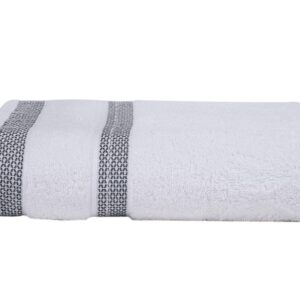 CASA COPENHAGEN Solitaire 6 Pieces Towel Set- Bright White, 600 GSM 2 Bath Towel 2 Hand Towel 2 Washcloth, Designed in Denmark Made of Soft Egyptian Cotton for Bathroom, kitchen & Shower