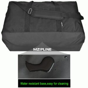 MZIPLINE XL Large Duffle Bag-Smell Proof-Bag Resistant Sport Gym Overnight Weekender Bag,Big Capacity Travel Duffel Holdall Bag With Carbon Lining (Black, Large)