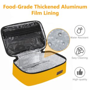 Gloppie Mini Lunch Box Small Kids Lunch Bag Compact Lunch Boxes for Men Women Insulated LunchBag Thermal Lunch Pail Petty Bento Box Bag Reusable Sandwich Containers Snack Box Yellow