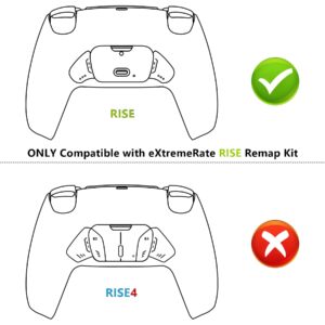 Solid Black Replacement Redesigned K1 K2 Back Button Keys Set for eXtremerate RISE Remap Kit for PS5 Controller - Only Buttons, without Controller & RISE Remap Board