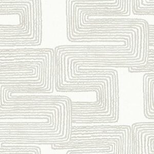 RoomMates RMK12214PL Nikki Chu Ivory White Zulu Signature Peel and Stick Wallpaper