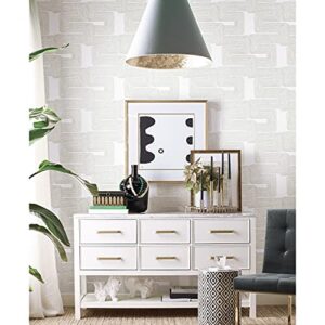 RoomMates RMK12214PL Nikki Chu Ivory White Zulu Signature Peel and Stick Wallpaper