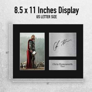 HWC Trading Chris Hemsworth USL Signed Printed Autograph Thor The Avengers Print Photo Picture Display - US Letter Size